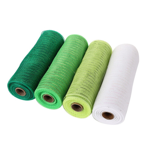 Poly Mesh Bånd Grøn Hvid 25 cm x 9,5 m 4-pak 1