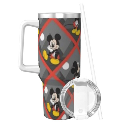 Ποτήρι Mickey Mouse από ανοξείδωτο ατσάλι 40oz με λαβή και 1