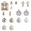 Christmas Tree Ornament Set Red Green Gold 66 Pcs 2
