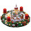 Kerstdecoratie sticker met de Kerstman (1 stuk) 2