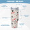 Vaso de acero inoxidable de Mickey Mouse de 40 oz con asa y 6