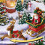 Kerstdecoratie sticker met de Kerstman (1 stuk) 6