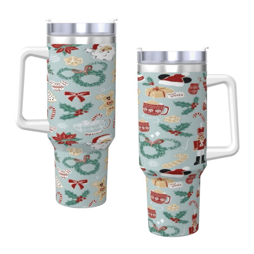40oz Personalized Tumbler with Handle and Straw 2