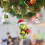 Grinch kerstornament van acryl, groene kerstboomhanger 4