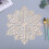Snowflake placemats silver round vinyl 12 inches 4