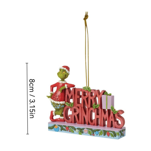 Χριστουγεννιάτικο Στολίδι Δέντρου Grinch Ακρυλικό 1 Τεμάχιο 1