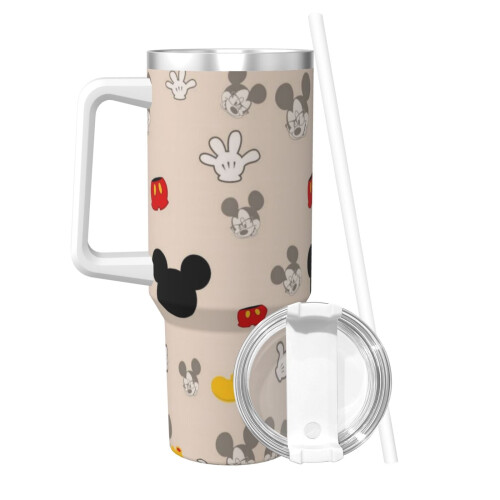 Ποτήρι Mickey Mouse από ανοξείδωτο ατσάλι 40oz με λαβή και 1