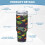 Vaso de acero inoxidable de Mickey Mouse de 40 oz con asa y 6
