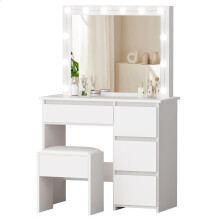 ALFORDSON Coiffeuse Maquillage Miroir Vanité Éclairage LED Chambre à Coucher