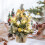 Mini sapin de Noël floqué blanc, décorations de bureau 6