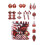 Christmas Tree Ornaments Set Silver White 16 pcs 2