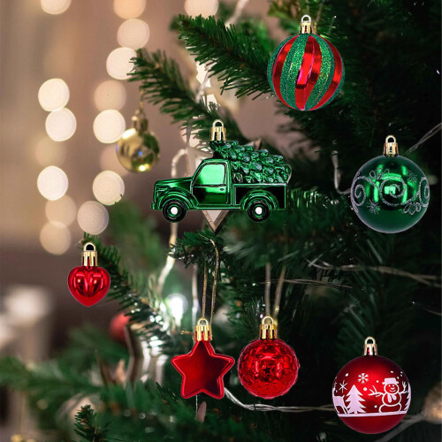 Green Christmas Ball Ornaments 72 pcs 1