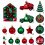 Green Christmas Ball Ornaments 72 pcs 3