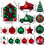 Green Christmas Ball Ornaments 72 pcs 5