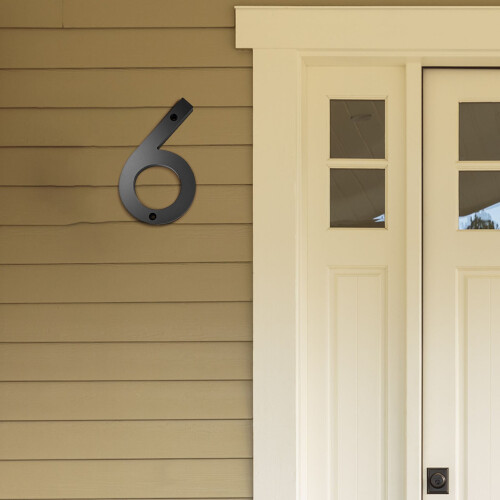 Modern floating shadow house number black acrylic 1 piece 1