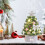 Jacenvly Mini Christmas Ornaments Set Flocking White 6-Pack 5