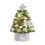 Jacenvly Mini Christmas Ornaments Set Flocking White 6-Pack 3