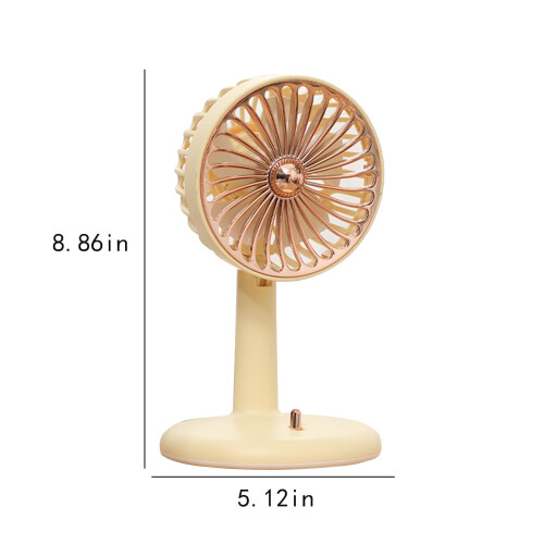 Ventilateur de bureau rechargeable USB à deux vitesses et angle réglable 2