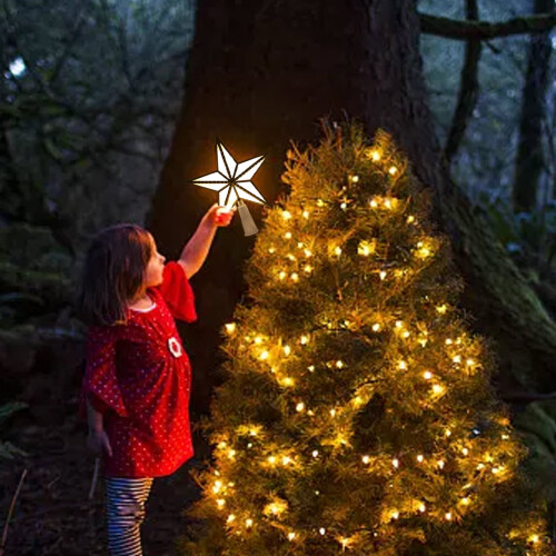 Estrela de Natal para o topo da árvore, com luz USB e bateria. 2