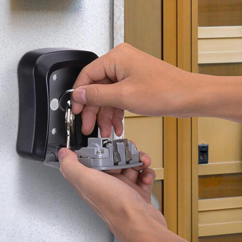 Wall Mounted Key Safe Box Weatherproof 4-Digit Combination 2
