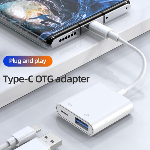 Adaptador USB-C 2 en 1 de carga y OTG para iPhone 2