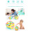 Baby rattle toy soft teething bell with plastic handle 3