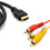 LZYWOD5Ft HDMI Αρσενικό σε 3RCA Μετατροπέας Βίντεο Ήχου Συνιστωσών AV Καλώδια HD V4Y9 6