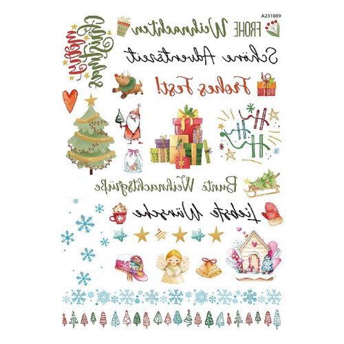 Kerstkaarsstickers van waterdicht vinyl (1 vel) 1
