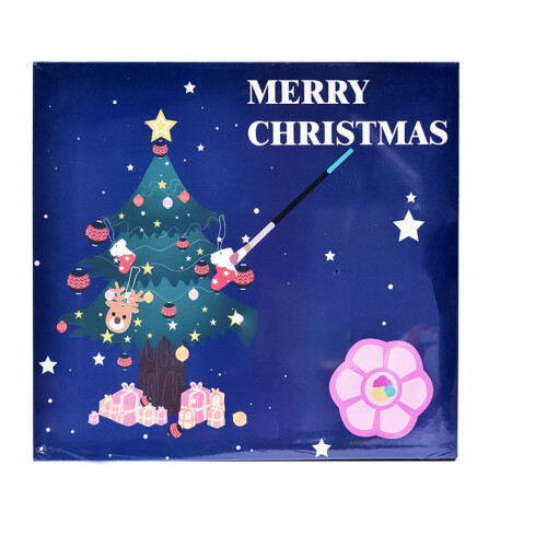 Christmas tree coloring set with gypsum base and acrylic 1