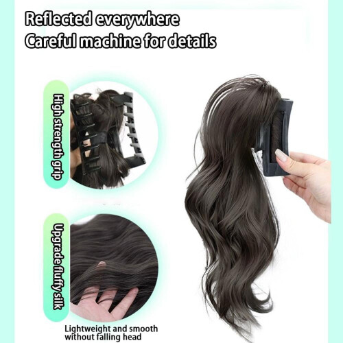Extensiones de cabello de coleta cortas con pinza (1 pieza) 1