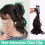 Extensiones de cabello de coleta cortas con pinza (1 pieza) 3
