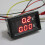 Einbau-Voltmeter Amperemeter Digital LED 100V 10A 3