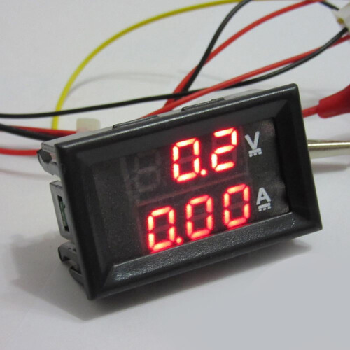 Einbau-Voltmeter Amperemeter Digital LED 100V 10A 2