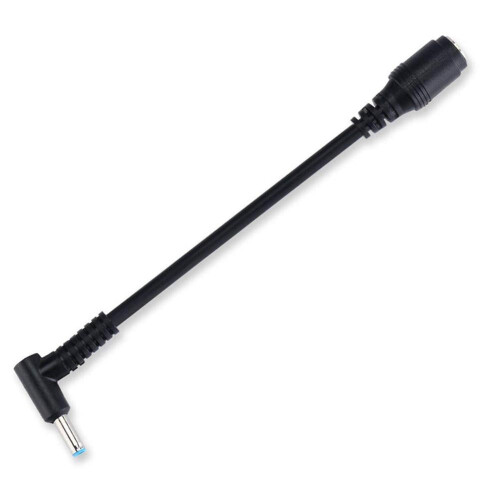 Rund Jack til stik Pigtail Sort 7,4x5,0mm til 4,5x3,0mm 1