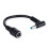 Rund Jack til stik Pigtail Sort 7,4x5,0mm til 4,5x3,0mm 3