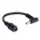 Rund Jack til stik Pigtail Sort 7,4x5,0mm til 4,5x3,0mm 4