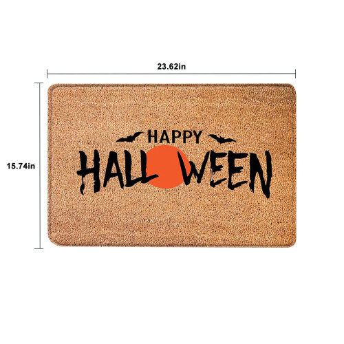 Halloween Rug Rubber Backing 16x24 Inch 2