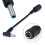 Rund Jack til stik Pigtail Sort 7,4x5,0mm til 4,5x3,0mm 6