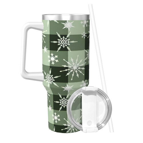 Juleternt glas i rustfrit stål, 40oz med hank 1