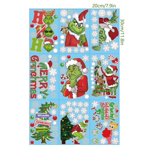 Grinch-jouluikkunatarra vihreä aavehenki 2