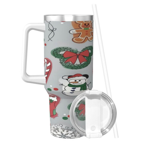 Gobelet Mickey Mouse en acier inoxydable 40 oz avec poignée et 1