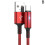 USB-C laddningskabel flätad med LED-ljus snabbladdning 7