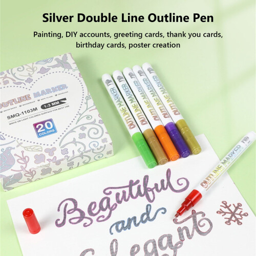Vankin glitter gel marker pen set 8 pcs 2