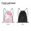 Hello Kitty Beutel mit Kordelzug, mittelgroß, faltbar, unisex 5