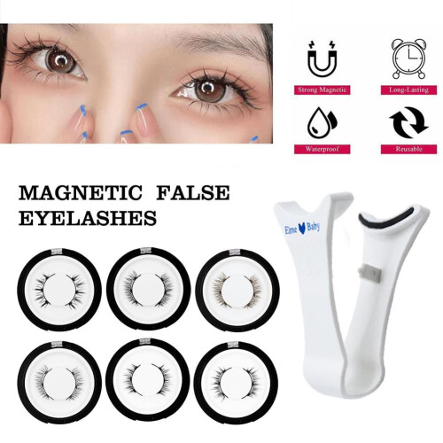Magnetické umělé řasy Přírodní 3D 1 pár 2
