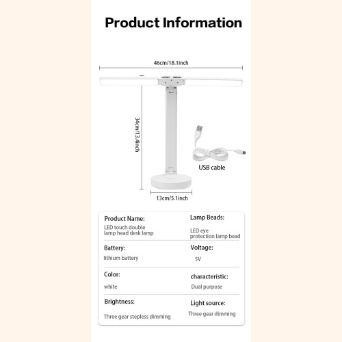 LED Desk Lamp for Home Office Bright Dimmable Eye-Caring 2
