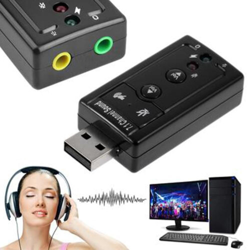 Φορητή εξωτερική κάρτα ήχου USB 7.1 καναλιών προσαρμογέας ήχου 1