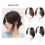 Extensión de cabello natural castaño con flequillo largo lateral, parte delantera 3