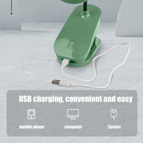 LED Reading Light with Clip USB Rechargeable Flexible Neck 1