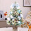 Mini Christmas Tree with Lights White Flocked Tabletop Tree 4